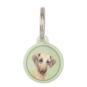 Médaillon Pour Animaux Peinture Sloughis - Joli art original pour chien