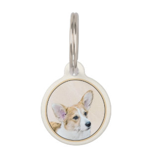 Médaillon Pour Animaux Pembroke Welsh Corgi Peinture - Chien d'art origin