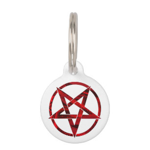 Médaillon Pour Animaux Pentagram Red Devil