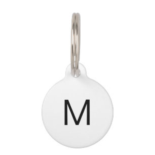 Médaillon Pour Animaux Personnaliser, personnalisation Chien blanc noir, 