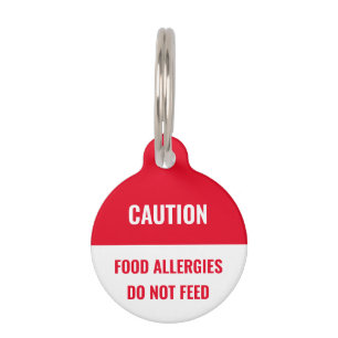 Médaillon Pour Animaux Personnaliser, personnaliser le chien blanc rouge 