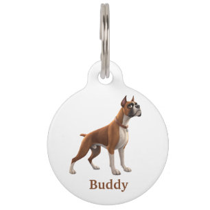 Médaillon Pour Animaux Personnalisez Boxer