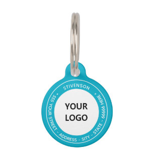 Médaillon Pour Animaux Personnalisez Votre Logo ou Photo Nom Info Étiquet