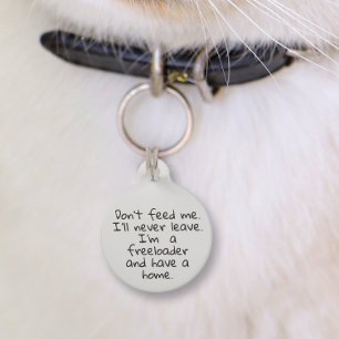 Médaillon Pour Animaux Pet Chien Chat Drôle Humour ID Personnaliser perdu