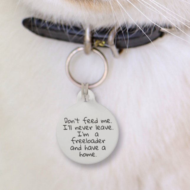 Médaillon Pour Animaux Pet Chien Chat Drôle Humour ID Personnaliser perdu (Créateur téléchargé)
