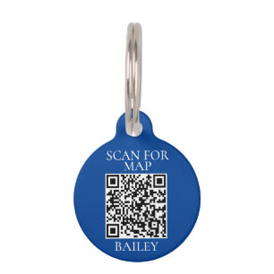 Médaillon Pour Animaux Pet Dog Cat QR Code Scan for map Address