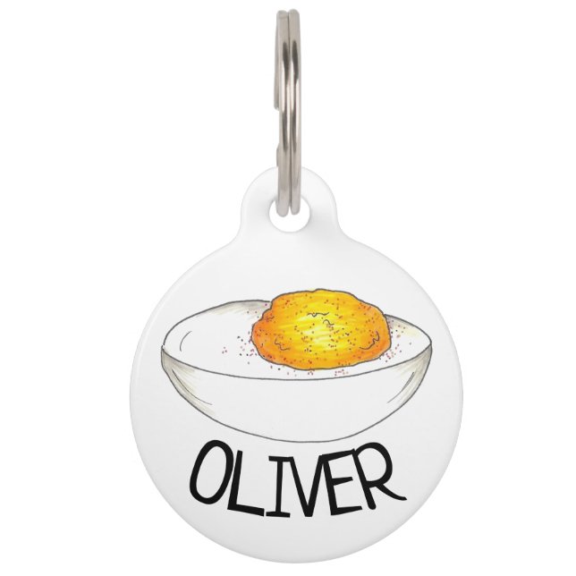 Médaillon Pour Animaux Petit Diable Oeuf Dévilé Pique-Nique Aliments Pied (Devant)