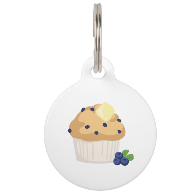 Médaillon Pour Animaux Petit pain de myrtille (Devant)