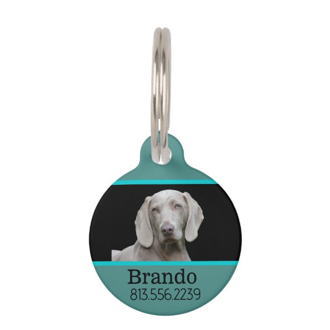 Médaillon Pour Animaux Photo personnalisée de chien (Devant)