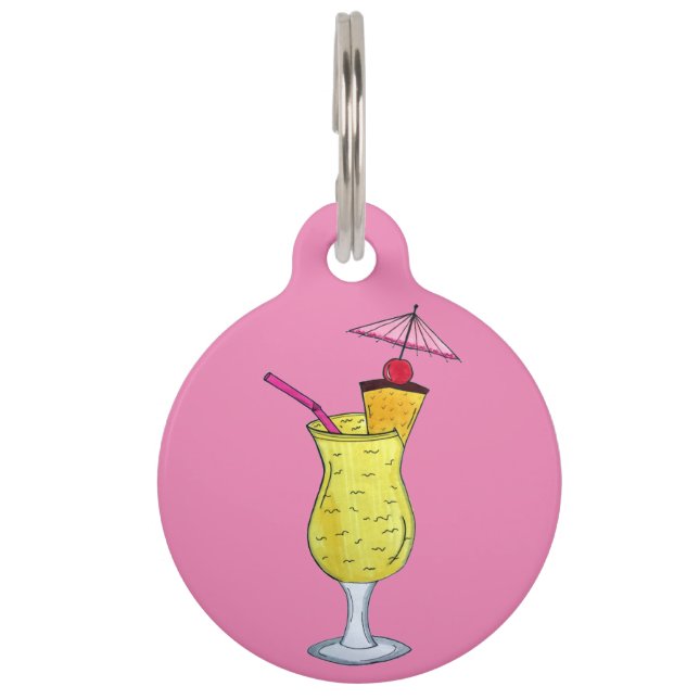 Médaillon Pour Animaux Pina Piña Colada Puerto Rican Pineapple Cocktail (Devant)