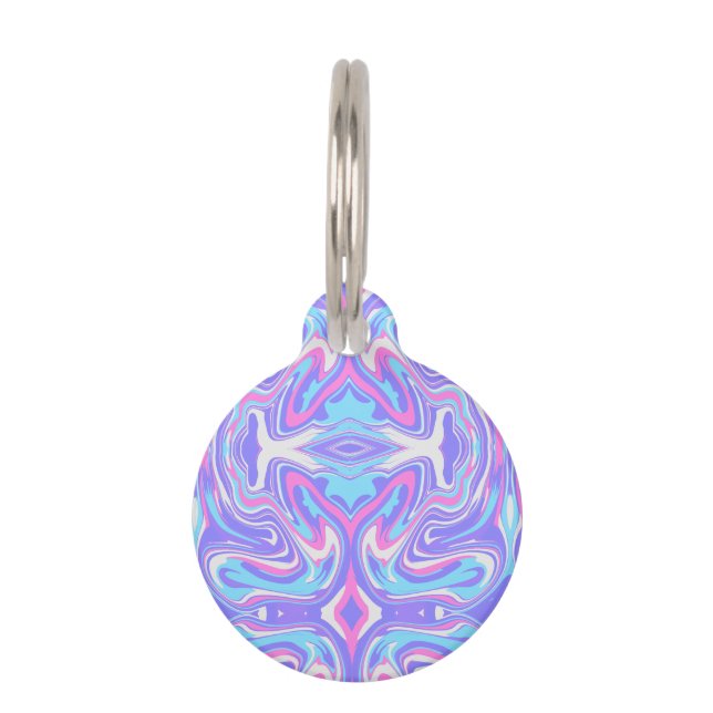 Médaillon Pour Animaux Pink Purple acrylic pour marble pattern simple Thr (Devant)