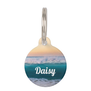 Médaillon Pour Animaux Plage personnalisée Océan