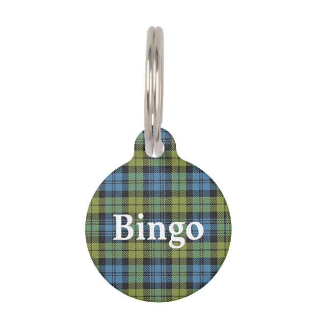 Médaillon Pour Animaux Plaid de tartan heureux de Campbell d'écossais (Devant)