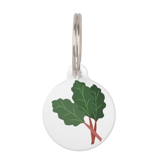 Médaillon Pour Animaux Plante de Rhubarb (Devant)