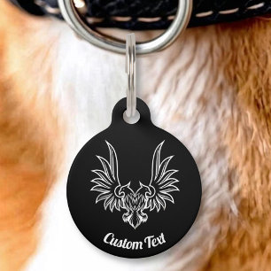 Médaillon Pour Animaux Plaque de nom personnalisé Aigle à deux Têtes