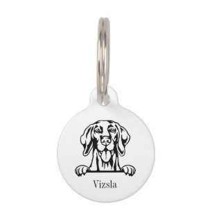 Médaillon Pour Animaux Plaque personnalisée au nom du chien Vizsla