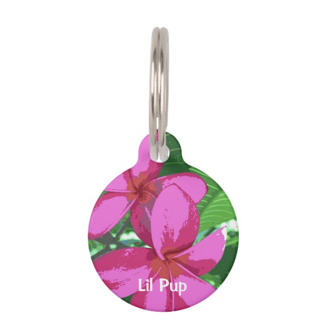 Médaillon Pour Animaux Plumeria maui (Devant)