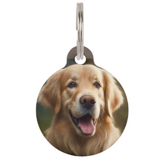 Médaillon Pour Animaux Portrait personnalisé Golden Retriever Chien Portr