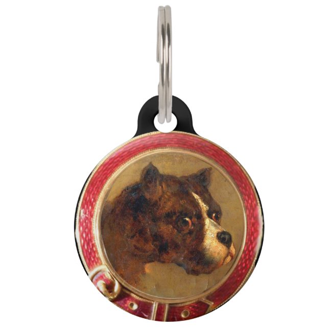 MÉDAILLON POUR ANIMAUX PORTRAITS DE CHIEN DE MINIATURE VICTORIENNE (Devant)