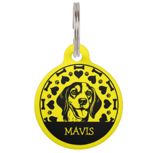 Médaillon Pour Animaux Propriétaire de chien beagle