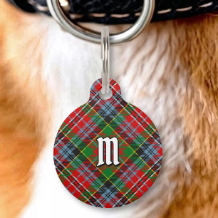 Médaillon Pour Animaux Puce d'identification Clan MacPherson Tartan