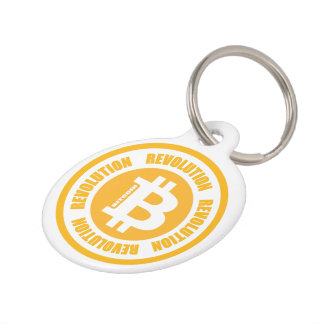 Médaillon Pour Animaux Révolution de Bitcoin (version anglaise)