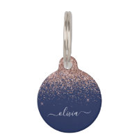 Rose bleu marine Gold Blush Pink Parties scintilla