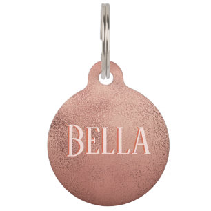 Médaillon Pour Animaux Rose Gold Shimmer Nom Take Me Home Info ID chien