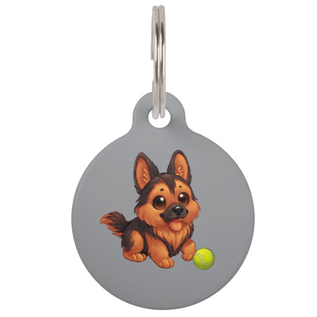 Médaillon Pour Animaux Round Pet Tag (Devant)