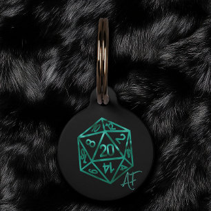 Médaillon Pour Animaux RPG Crit AF Jeu PnP Tabletop Imaginaire turquois