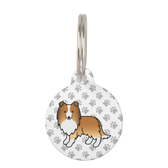 Médaillon Pour Animaux Sable Shetland Sheepdog Sheltie & Animaux (Devant)