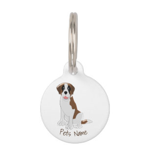 Médaillon Pour Animaux Saint Bernard Dog Design personnalisé