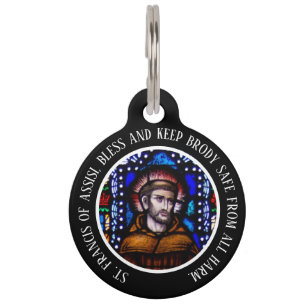 Médaillon Pour Animaux Saint François d'Assise Chien personnalisé