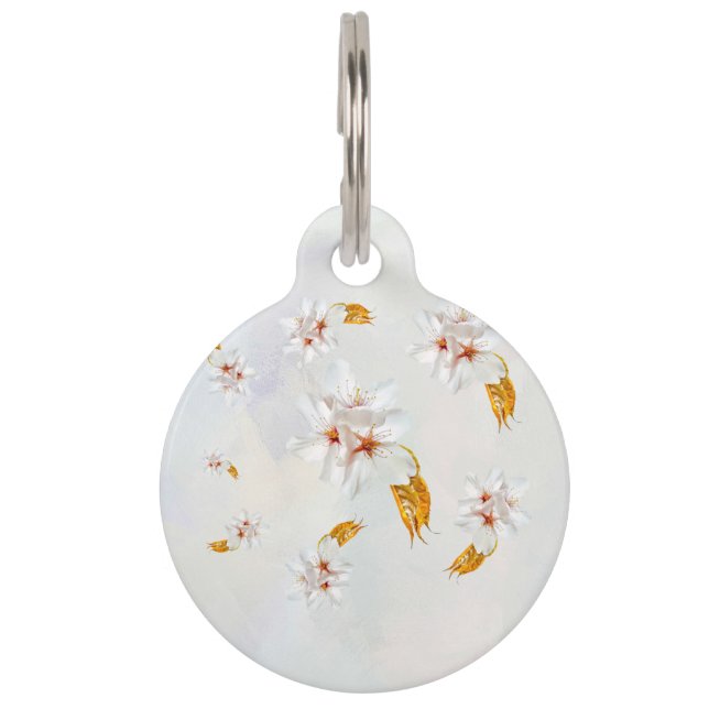 Médaillon Pour Animaux Sakura - Fleur de cerisier japonaise (Devant)