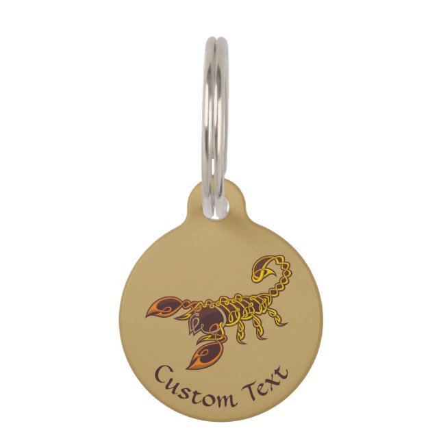 Médaillon Pour Animaux Scorpion de noeud celtique (Devant)