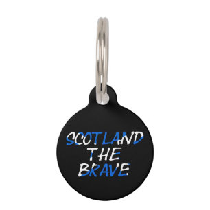 Médaillon Pour Animaux Scotland The Brave on Scottish Flag Custom ptcn