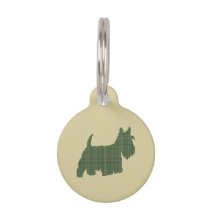 Médaillon Pour Animaux Scottie de tartan
