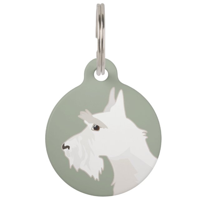 Médaillon Pour Animaux Scottish Terrier Wheaten Basic Breed Sihouette (Devant)