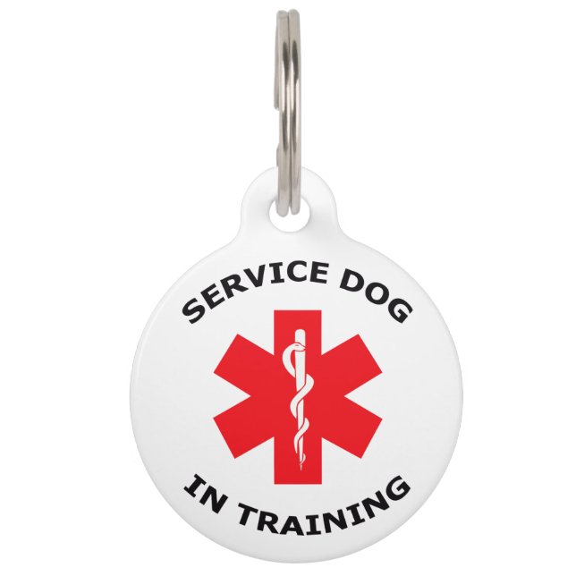 Médaillon Pour Animaux Service Dog en formation (Devant)