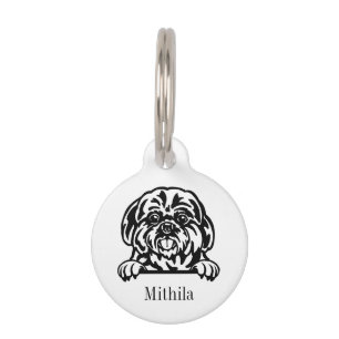 Médaillon Pour Animaux shih tzu chien nom personnalisé tag