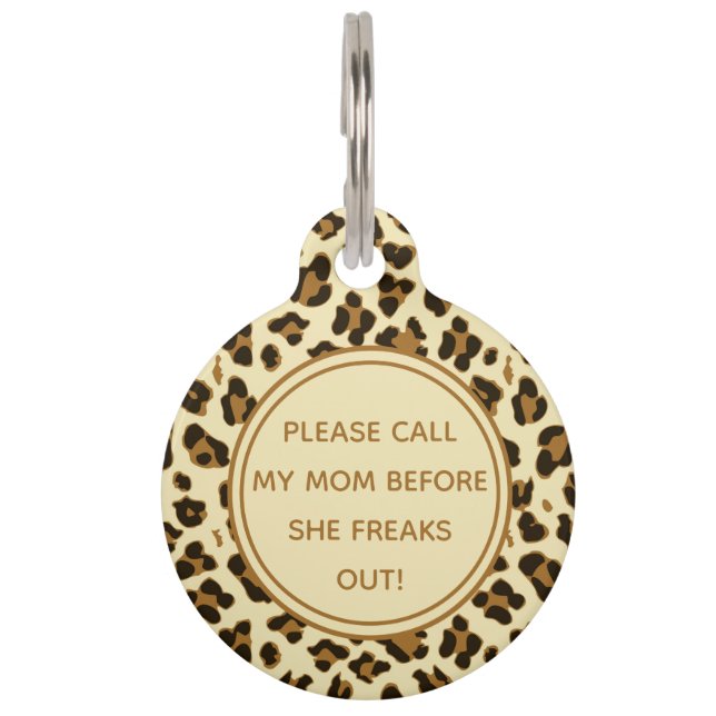 Médaillon Pour Animaux S'il vous plaît appelez ma maman - mignonne Emprei (Devant)