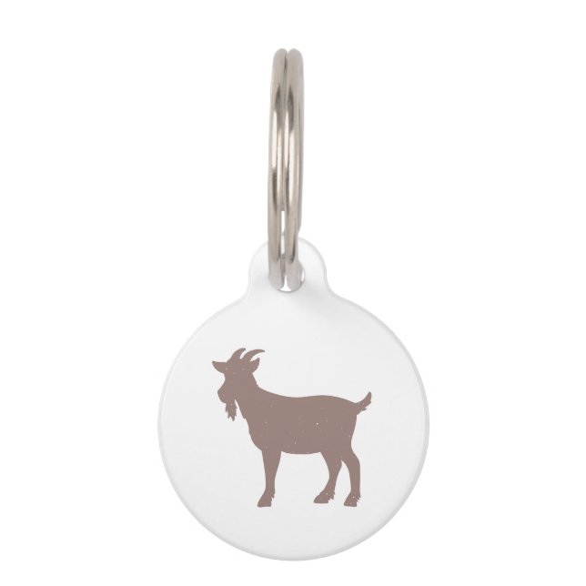 Médaillon Pour Animaux Silhouette de la ferme de chèvres (Devant)