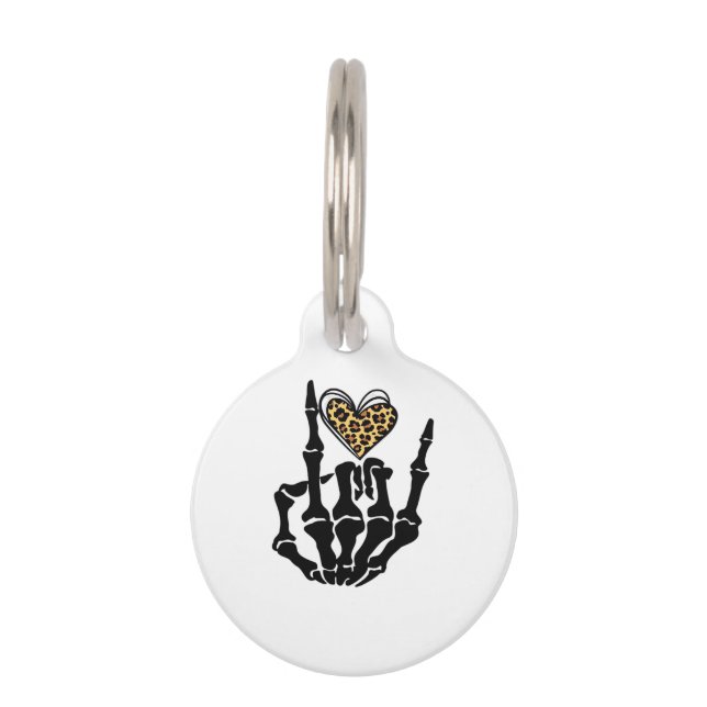 Médaillon Pour Animaux Skeleton Heart Hands Classic (Devant)