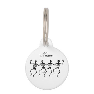 Médaillon Pour Animaux Skeletons dansants Halloween Thunder_Cove