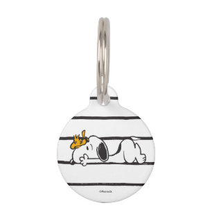 Médaillon Pour Animaux Snoopy & Woodstock   Smile Giggle Laugh