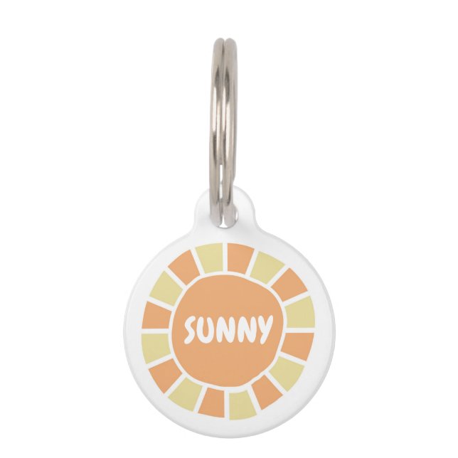 MÉDAILLON POUR ANIMAUX SOLEIL (Devant)