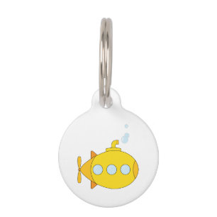 Médaillon Pour Animaux Sous-marin jaune