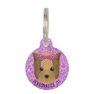 Médaillon Pour Animaux Sparkle Yorkshire Terrier Puppy Dog Parties scinti