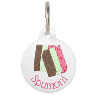 Médaillon Pour Animaux Spumoni Italien Gelato Crème de glace Dessert Spum