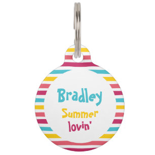 Médaillon Pour Animaux Summer Lovin' M'A Donné Un Bonbon Amusant Brillant
